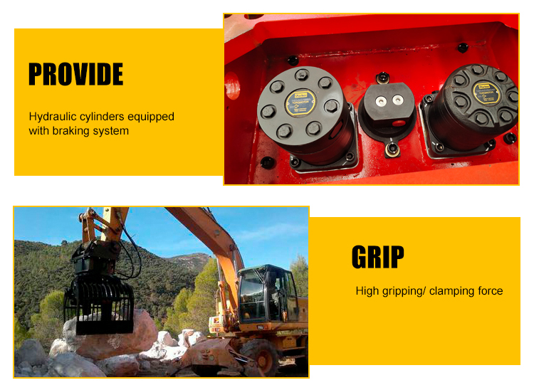 hydraulic rock grab for excavators